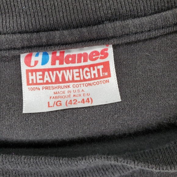 VTG Hanes Single Stitch T-Shirt Mens L 42-44 Black Hawaii Palm Tree Graphic USA - Picture 5 of 10